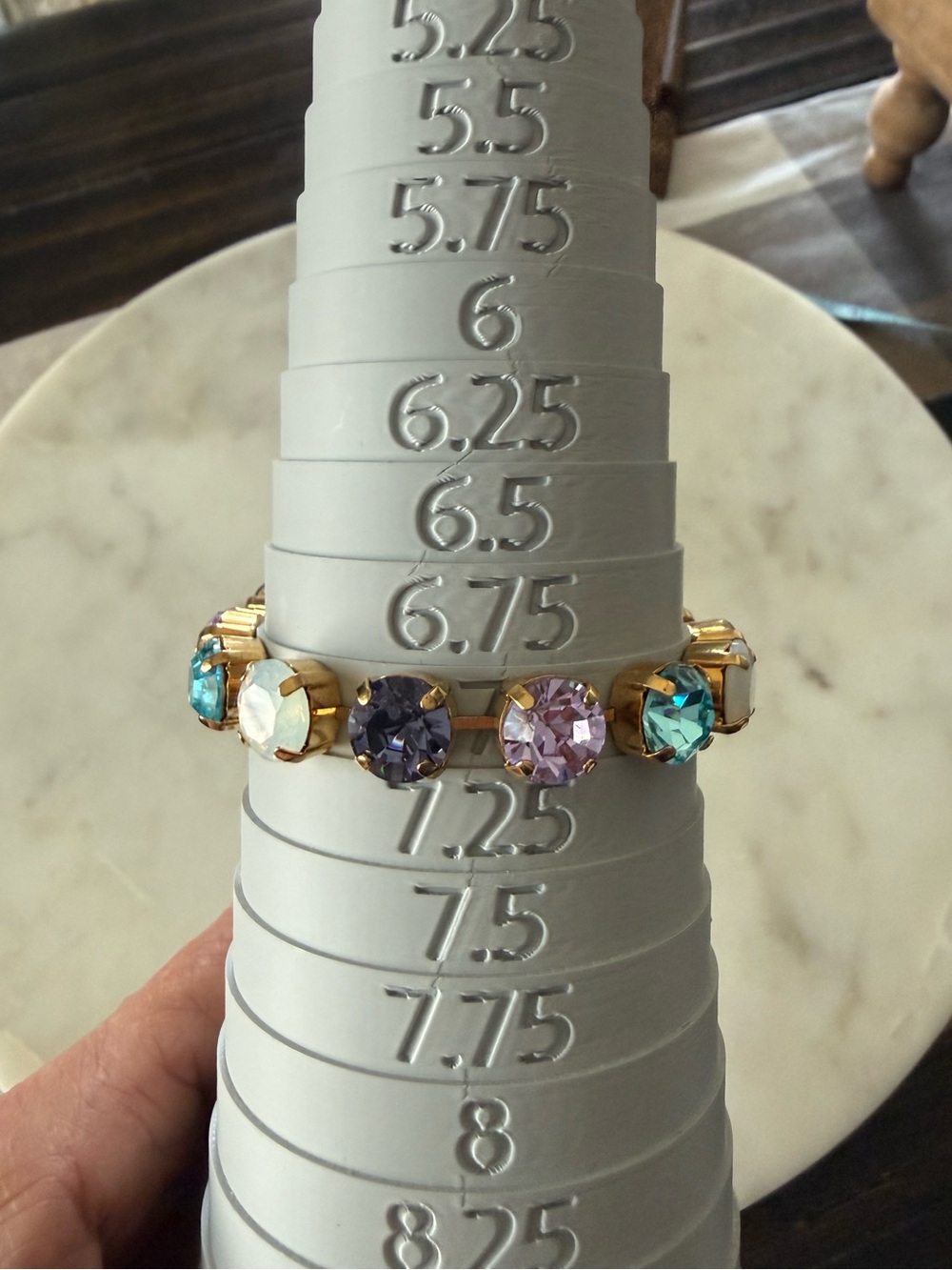 Mariana Large Everyday Crystal Bracelet & Rose Gold Tone Hinged Bangle - Picture 13 of 15